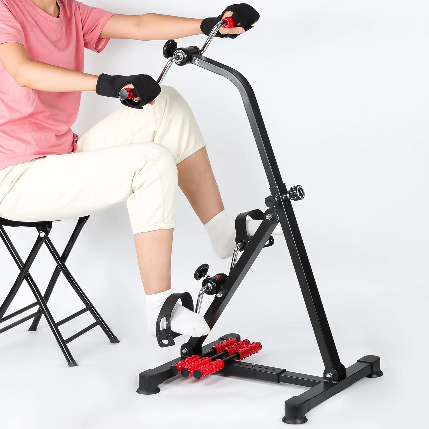 Pedal Exerciser Bike Hand Arm Leg Knee Hemiplegia Stroke Rehabilitation Recovery Exercise Training Equipment for Seniors Elderly