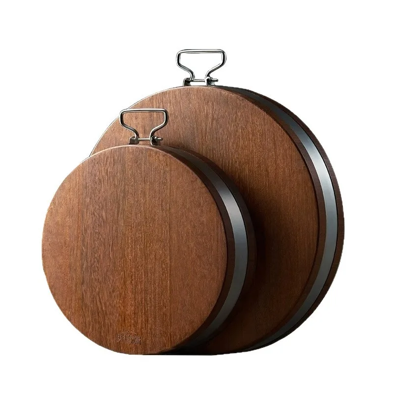 

Black and gold sandalwood cutting board, cutting board solid wood round