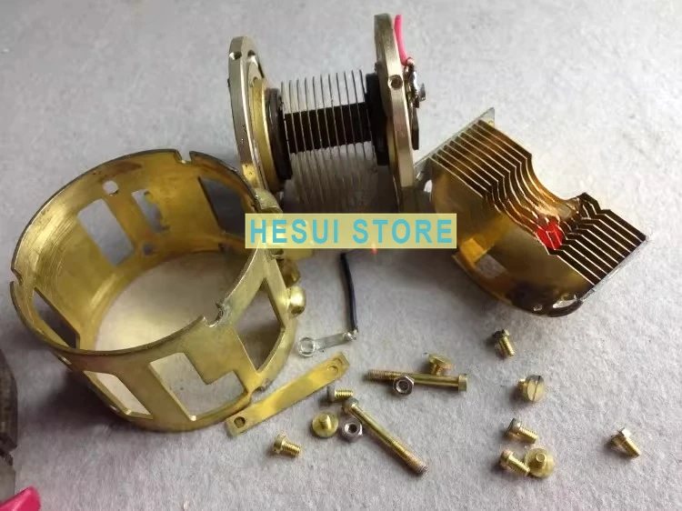 All copper metal shell air adjustable capacitor single connection 126PF special structure center 360 degree rotation