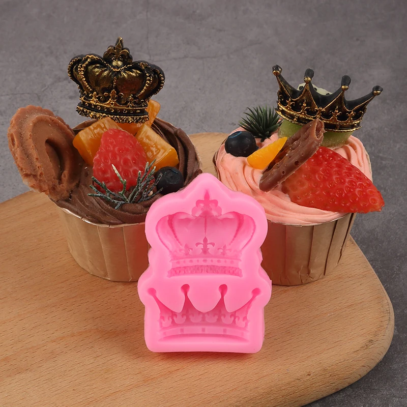Crown Silicone Resin Mold 3D Crown Cake Decorating Fondant Chocolate Candy Sugarcraft Cupcake Topper Biscuit Pastry Baking Mold