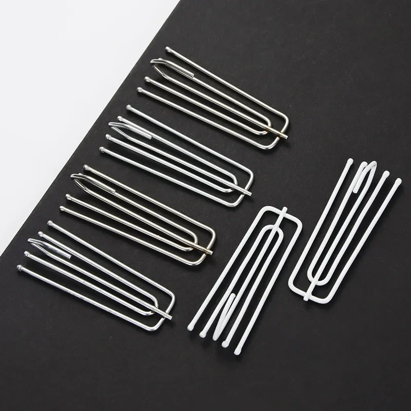 

15PCS Metal Four Fork Curtain Tape Hook Curtain Cloth Ring Clamp Tracks DIY Home Curtain Accessories