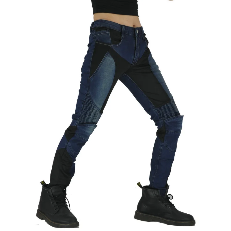 2026 Fashion Women's Summer Ventilation Motorcycle Jeans Slim Anti-Fall Biker Riding Pants with Gear