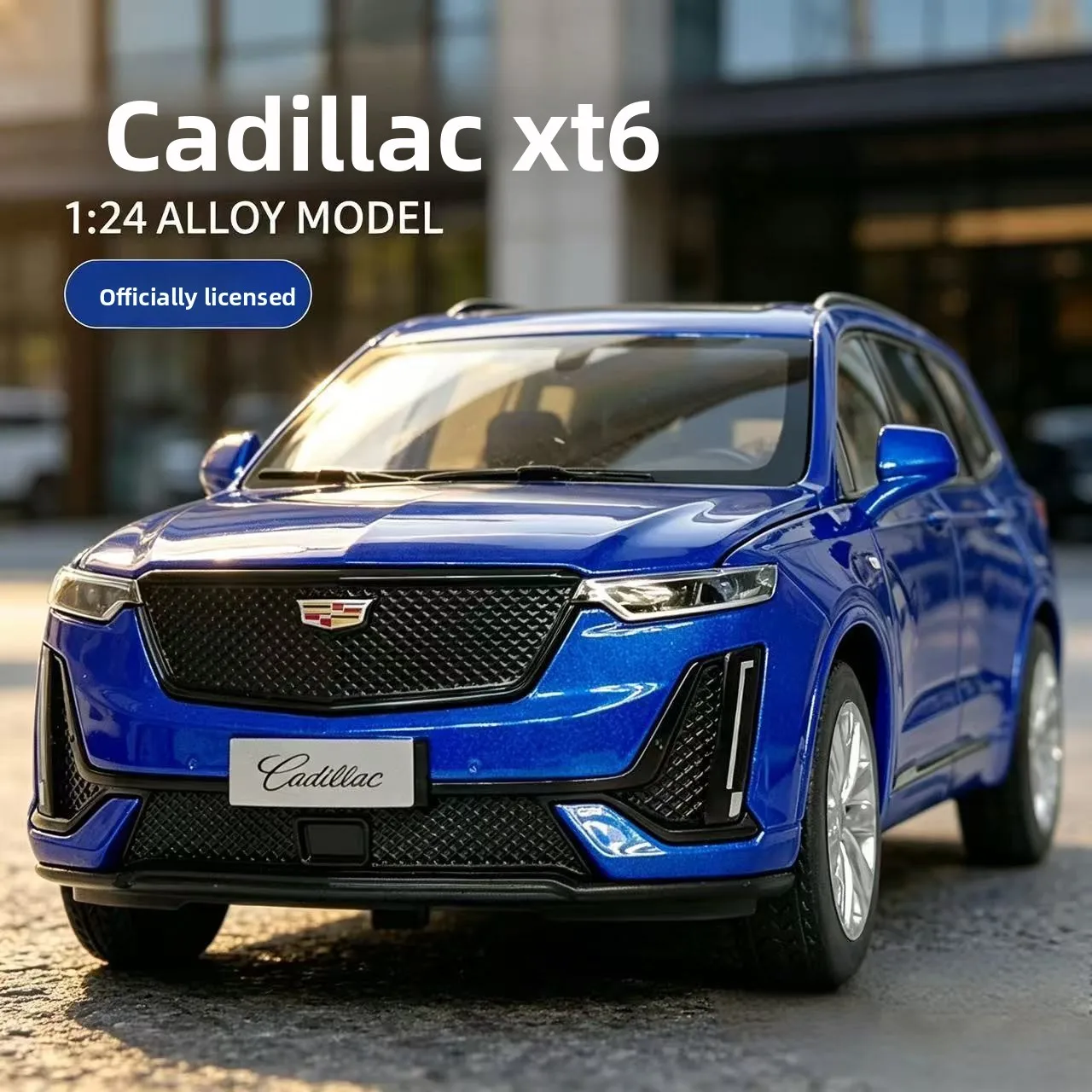 

1:24 Cadillac XT6 Alloy Diecast Car Model, Pull Back with Light & Sound, 4S Store Display Ornament, Premium Gift for Boyfriend