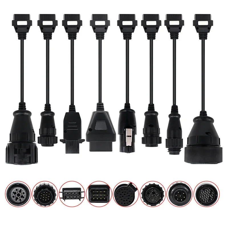 

Full Set 8 PCs Truck Cables for TCS Multidiag OBD2 Adapter Cable Automobiles CAR Accessories