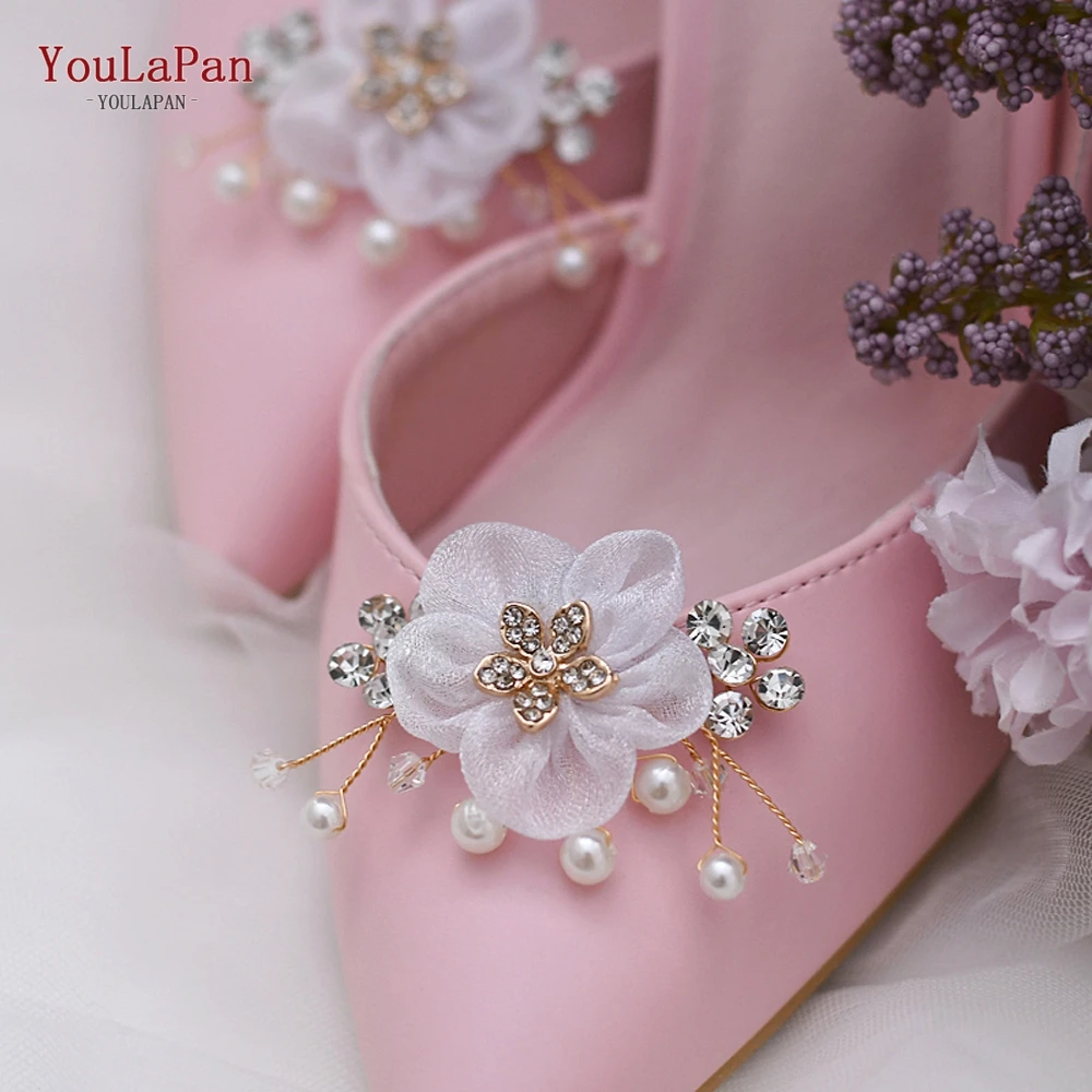 YouLaPan Wedding Shoe Buckle Clothing Shoes Accessories Bridal High Heels Clips Shoe Buckle Shoe Flower Removable Clip  X05