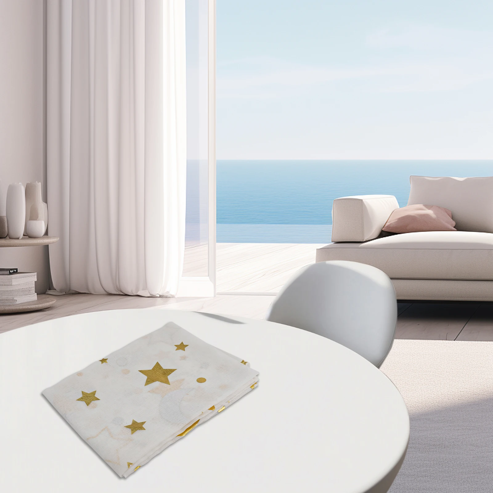 Brand New High Quality Worth The Price Curtain Window Tulle Curtains Voile Good Looking Moon And The Stars Pattern