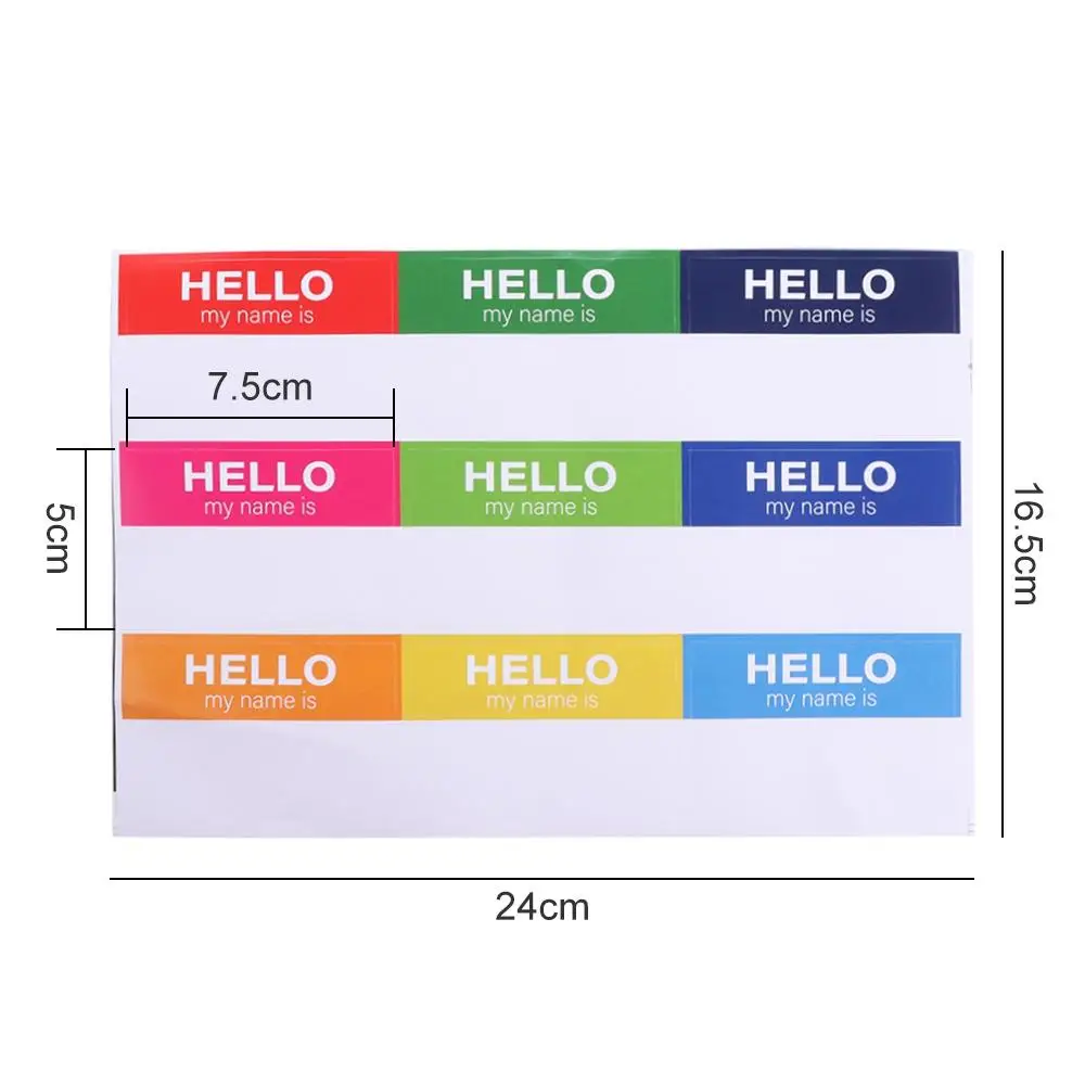 Самоклеящиеся наклейки с надписью «мое имя» на 5 листов