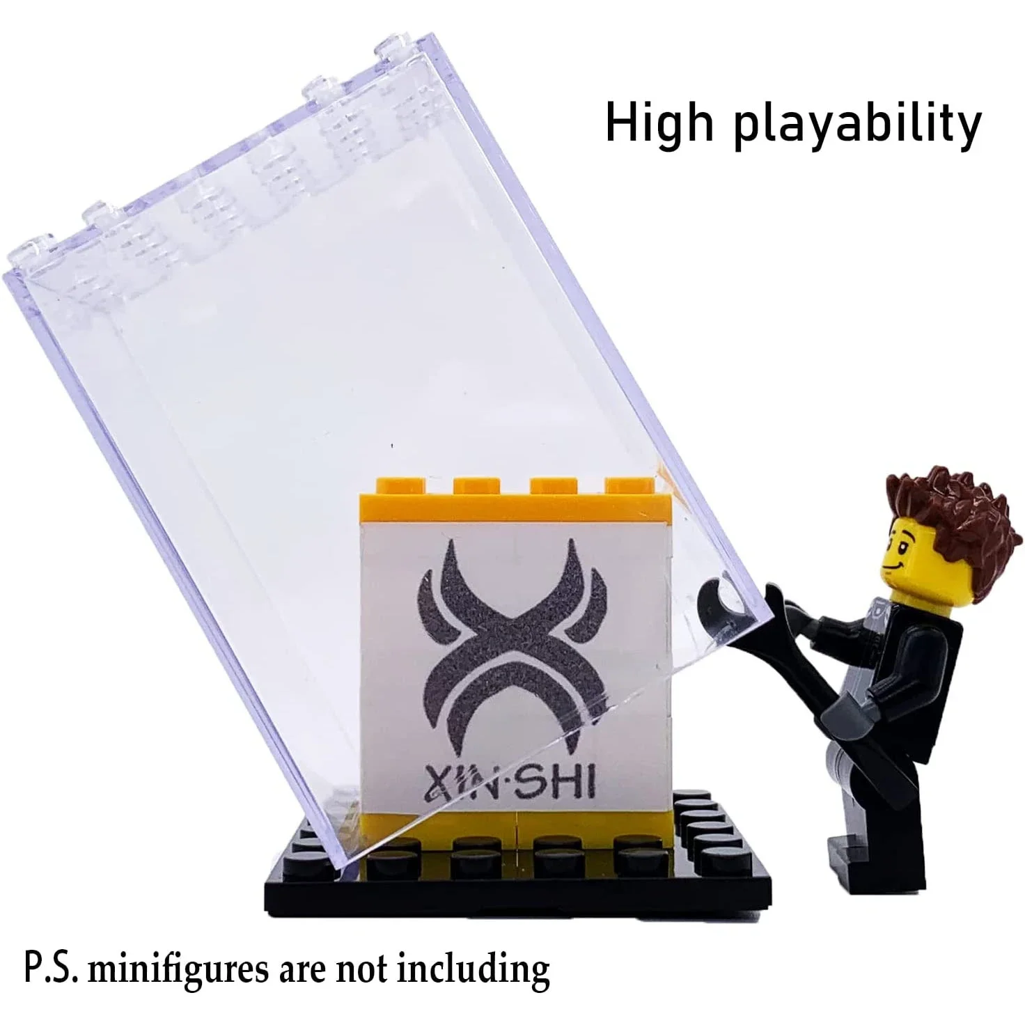 12/16/24pcsSmall Figure Display Box, Acrylic Block Display Box, LEGO Small Figure Toy Storage Box Stackable Storage Square Box