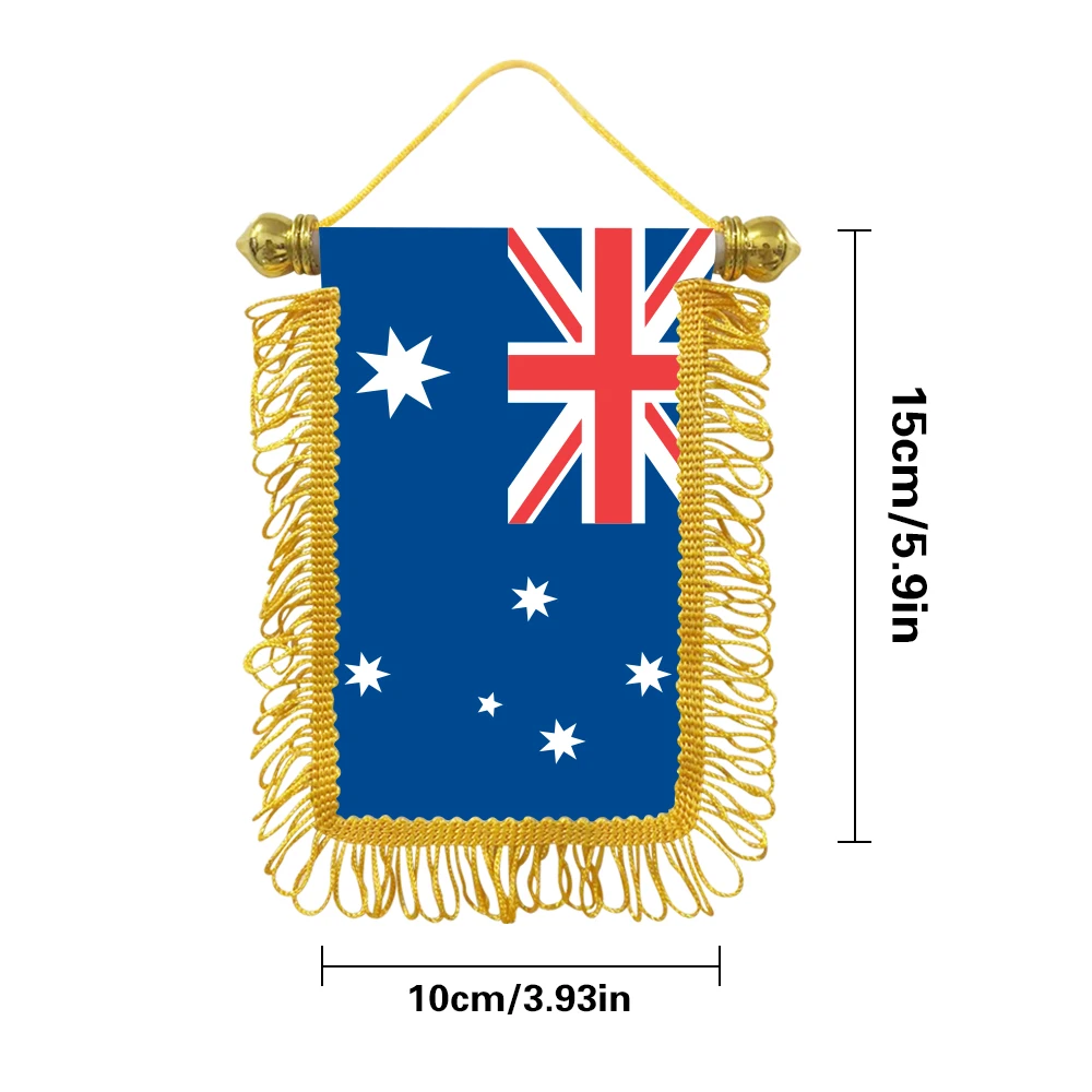 Australia small hanging flag 10x15cm triangular flag car decoration hanging flag double-sided pattern with suction cup