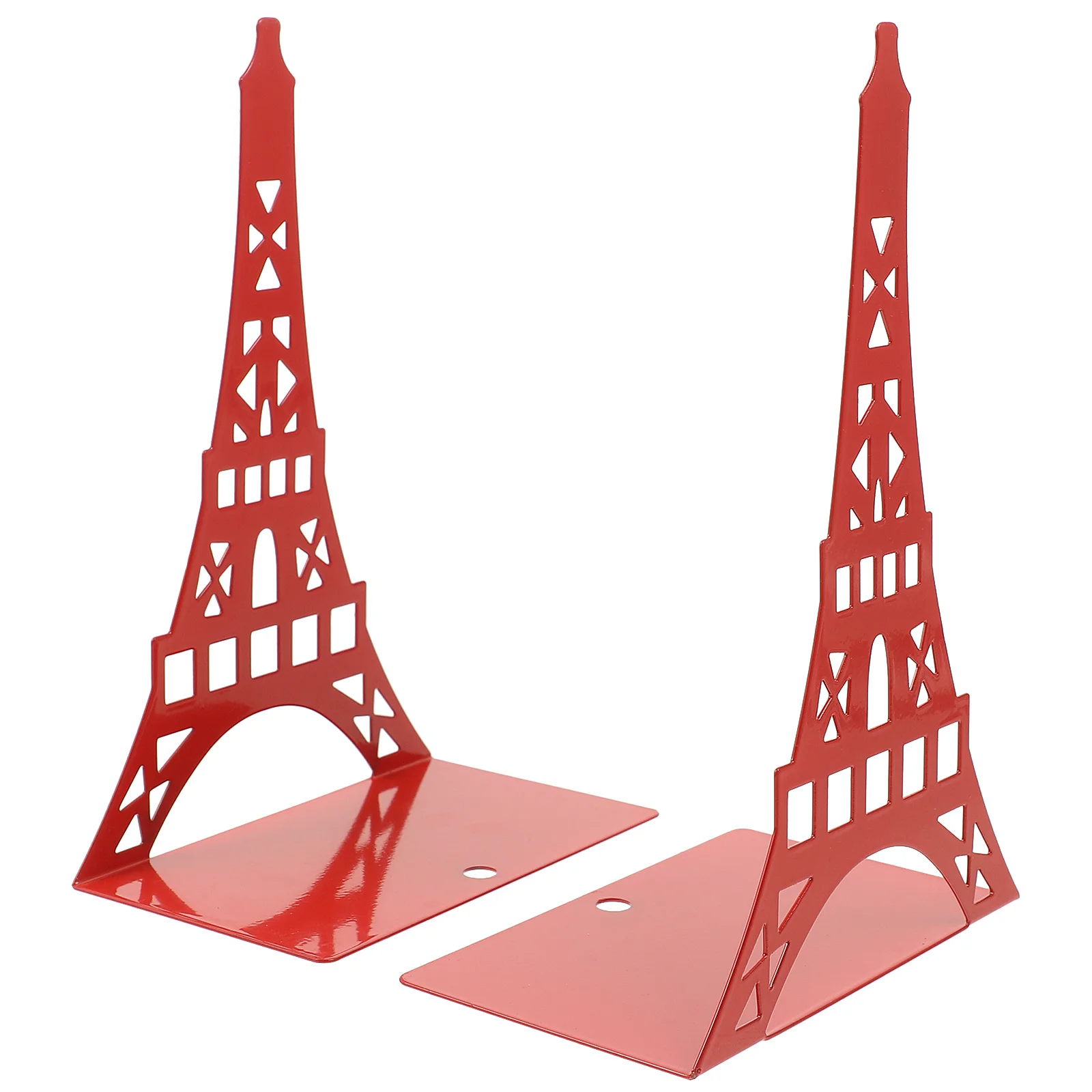 2Pcs Reusable Book Organizers Metal Iron Tower Bookends for Desk Shelf Display Sturdy Reading Stand Magazine Holder Home Study