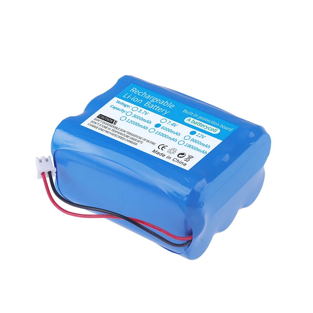 3S2P 12V 6000mAh 18650 lithium-ion Battery pack For Monitor CCTV Camera Battery 12.6 V Rechargeable Batteries