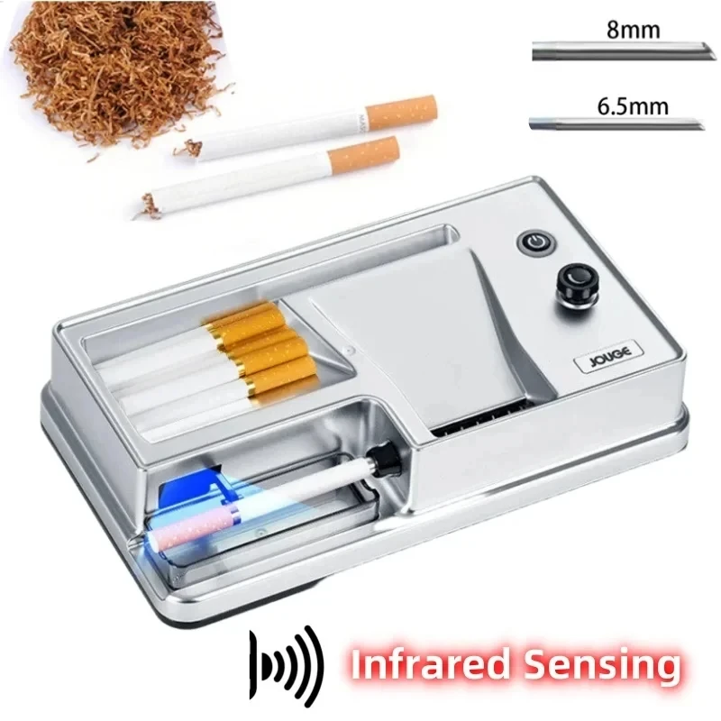 Dual-use Electric Cigarette Rolling Machine with Infrared Sensor 6.5mm 8mm Automatic Tobacco Injector Maker Smoking Accessories