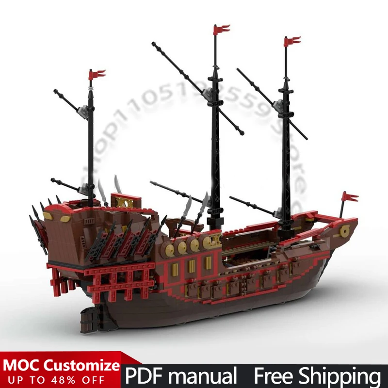 

Набор для сборки «Пираты» (1692 детали), серия «Война», модульный конструктор MOC, популярная технология, развивающая игрушка для детей, подарок для мальчиков на праздники