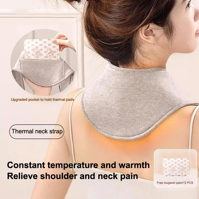 Cotton Cervical Neck Protection All-Season Scarf Comfortable Soft Neck Belt Warm Neck With Pocket Breathable Small Scarf Women