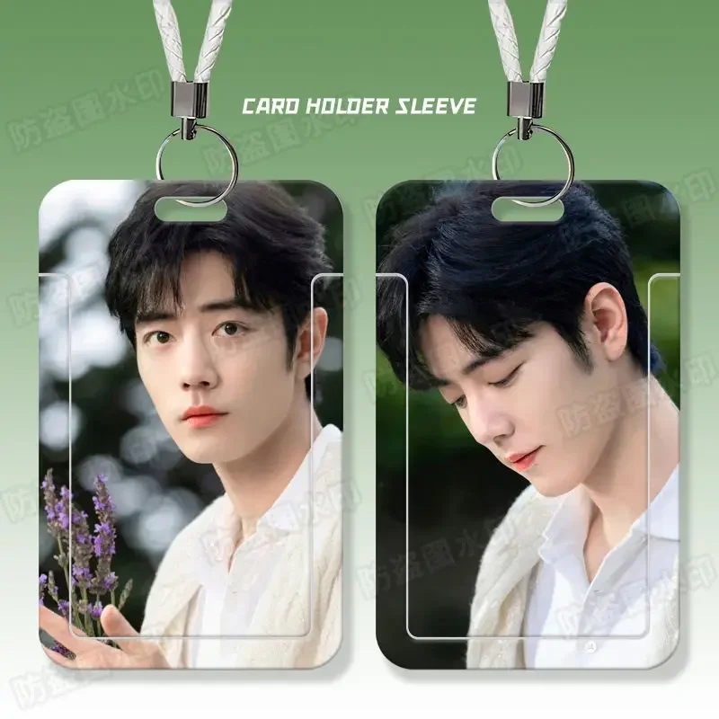 2025 Anime Xiao Zhan Card Badge Holder With Lolitchain Chain Hang Rope Key Rings Japanese Keychains Gift