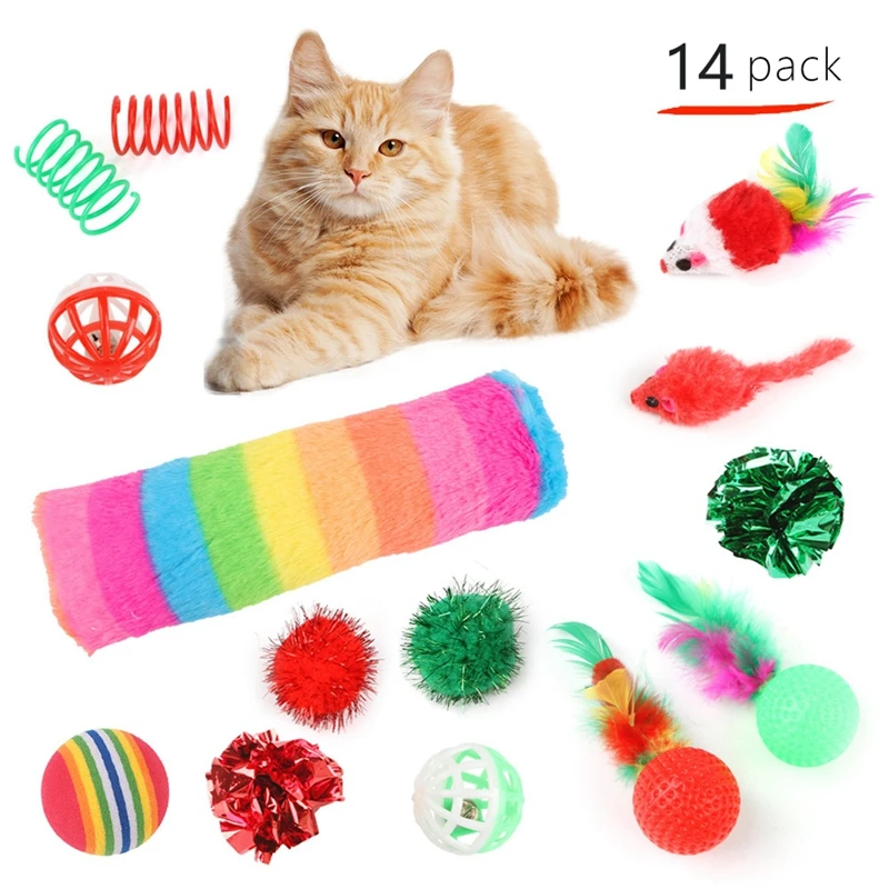 Katze Kombination Spielzeug Set Haustier Lustige Katze Stick Sisal Maus Glocke Ball Tunnel Zubehör Kätzchen Spielzeug Vielzahl Pack Katze Liefert
