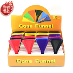 plastic conical funnel cone muti-color for filling herb powder mutifunction smoking tools accessories