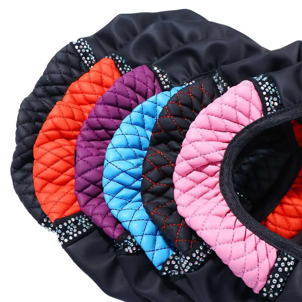 الماس رصع السيارات الديكور غطاء عجلة قيادة السيارة الملحقات الداخلية عجلة القيادة كم عجلة القيادة حامي #6