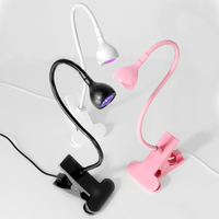 UV LED Nail Polish Drying Lamp Flexible Desk Clamp Mini USB Portable Nail Dryer for Gel Polish Professional Manicure Tools