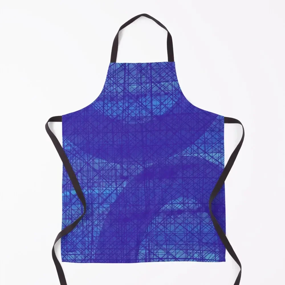 

indigo abstract Apron Smock for hairdressing Kitchen For Men Men gift kindergarten teacher Apron