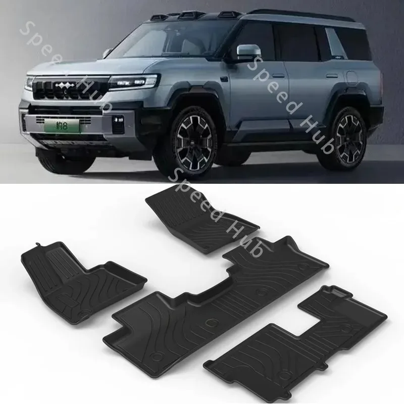 For Byd Equation  Leopard 8 Denza B8 2025-2026 Floor mat waterproof scratch-resistant stain-resistant made  TPE material