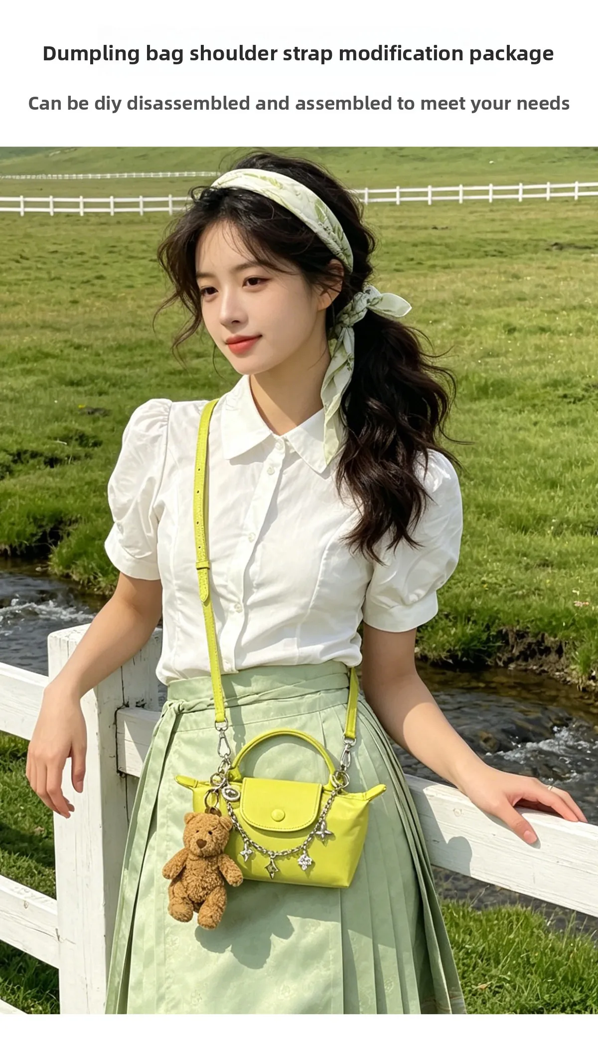 2026 New Leather Bag Strap For Longchamp Mini Lime Durable Fashion Without Punching Modification Bag Accessories
