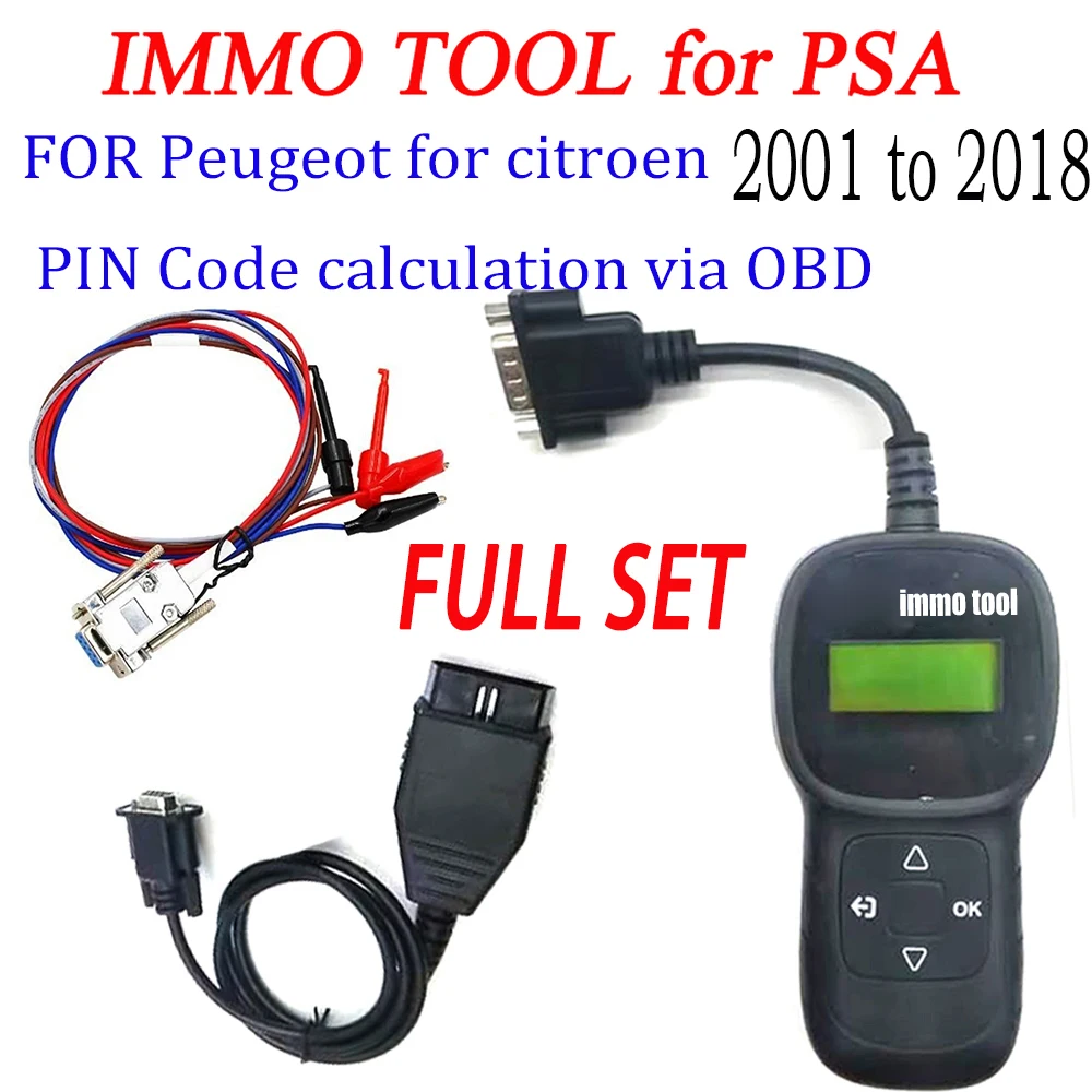For PSA IMMO Tools for Peug-eot Cit-roen 2001 to 2018 Mark Key Simulator PIN Code Reader for PSA Pin Calculator IMMO Emulator