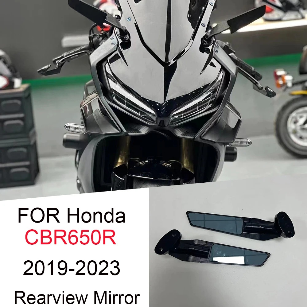 

New For Honda CBR650R CBR650 CB650R Motorcycle Mirror Modified Wind Wing Rotating Rearview Mirror