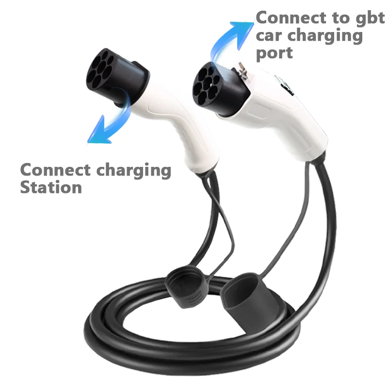 Type 2 to GBT EV Charger Cable 16A 32A 1Phase 3Phase EVSE Charger Connection Cord For European Standard Wireless Charging Plug