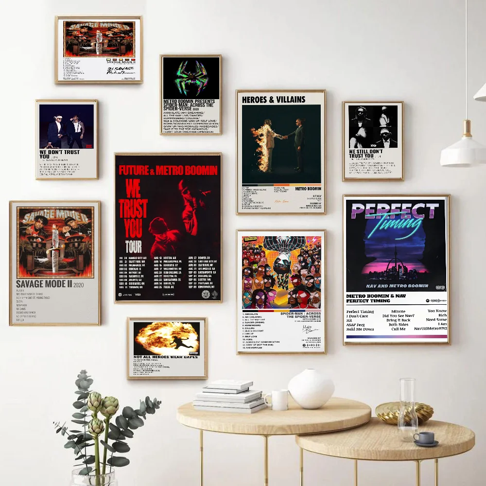 Pop Rapper Metro Boomin Classic Vintage Posters Vintage Room Home Bar Cafe Decor Nordic Home Decor