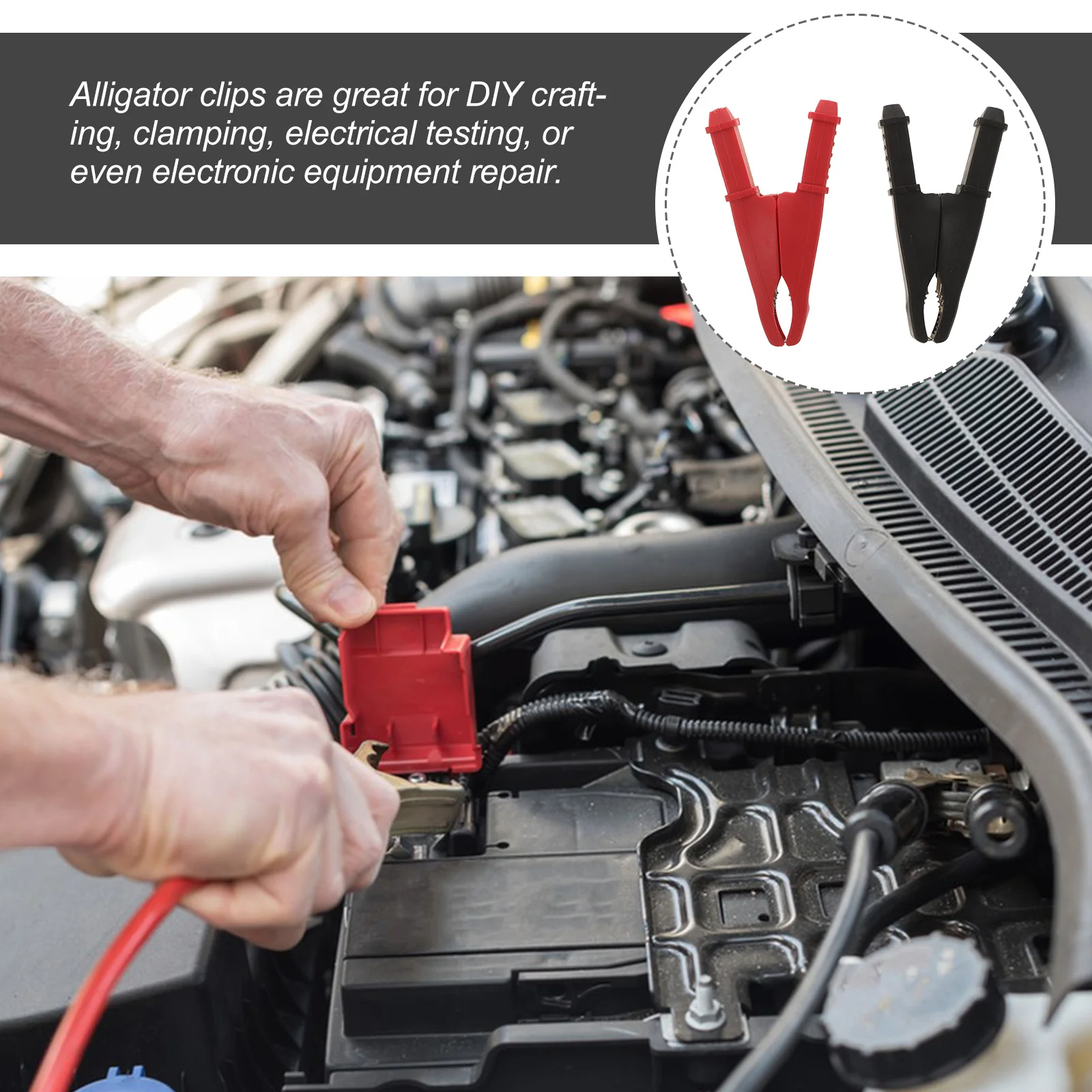 

2Pcs Electrical Test Alligator Clips Clips Mini Metal Clamps for Soldering Repair and Crafts Test Clamps