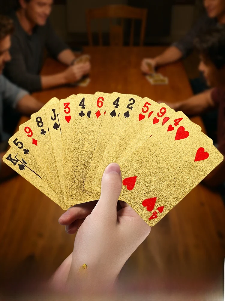 cartas-de-poker-de-plastico-pvc-banhadas-a-ouro-para-uso-especial-em-dou-dizhu-resistentes-a-rasgos-e-a-prova-d'Agua-cartas-de-luxo-em-tom-amarelo