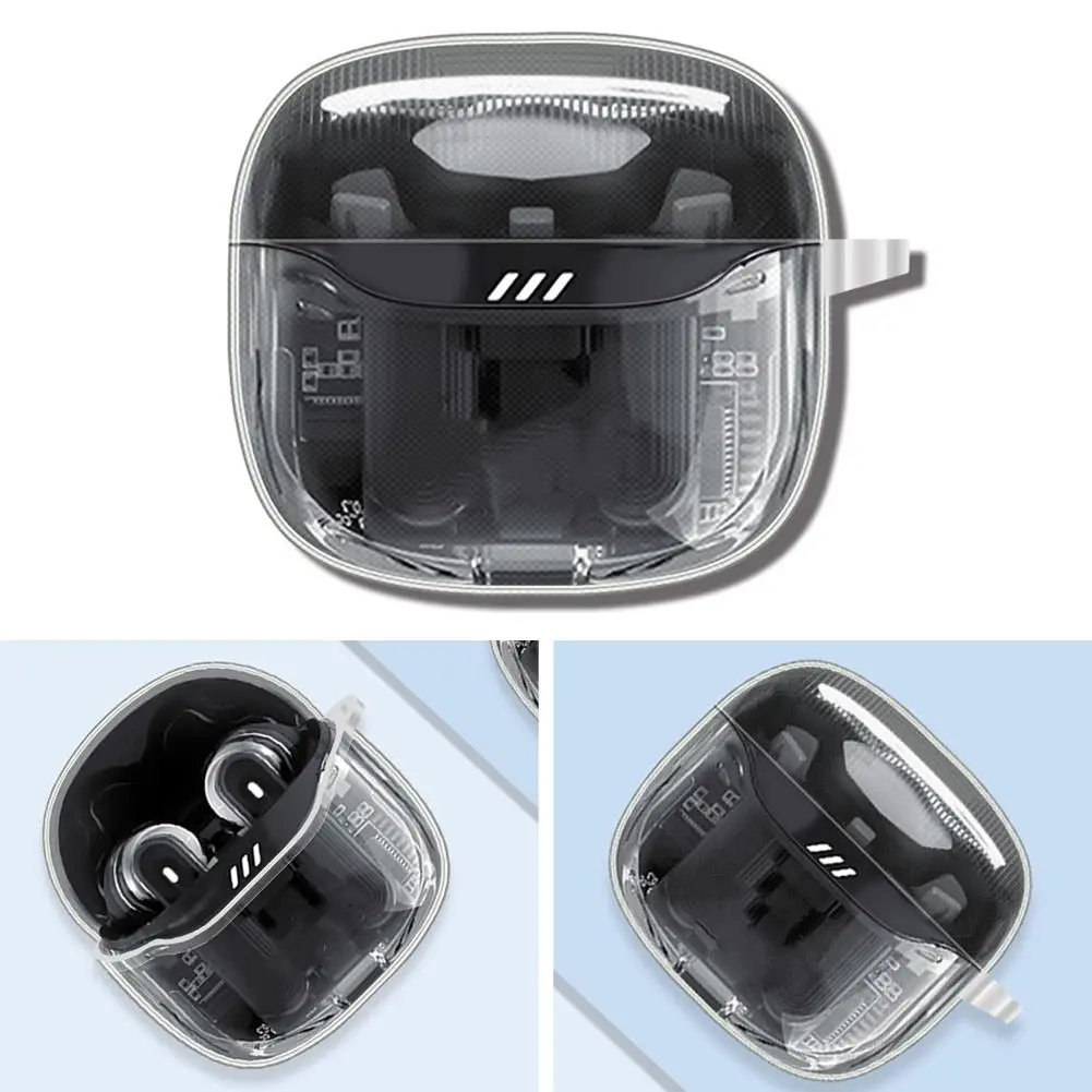 Transparent TPU Protective Case For JBL TUNE FLEX 2 Earphone Soft Shockproof Protector Cover Washable Protective Carrying C G6C5