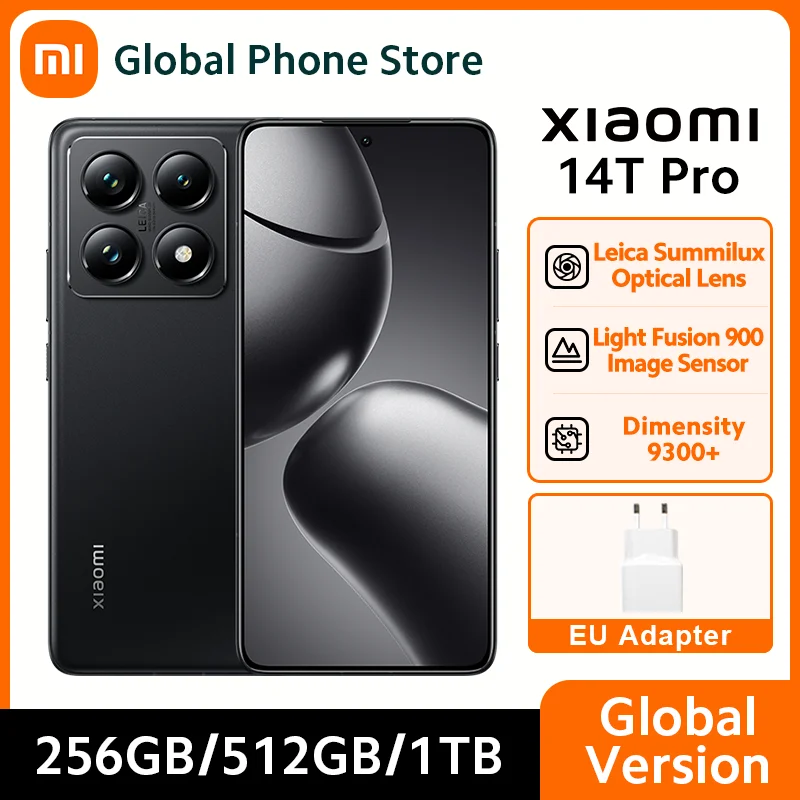Глобальная версия, новый смартфон Xiaomi 14T Pro 5G, размер 9300+, процессор AI, дисплей, 50 МП, камера Leica, 50 Вт, беспроводная связь, 12 ГБ ОЗУ, 6,67 дюйма Глобальная версия, новый смартфон Xiaomi 14T Pro 5G, размер 9300+, процессор AI, дисплей, 50 МП, камера Leica, 50 Вт, беспроводная связь, 12 ГБ ОЗУ, 6,67 дюйма