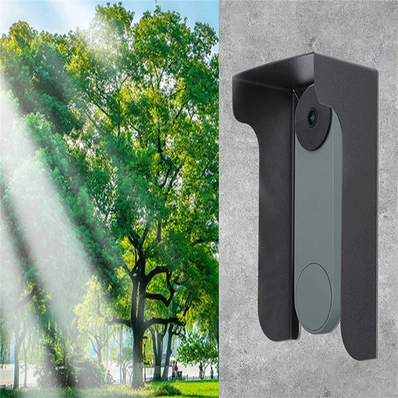 

ABVG-металлический чехол для дверного звонка, устойчивый к атмосферным воздействиям, дождевик для дверного звонка, антибликовый солнцезащитный козырек, совместимый с дверным звонком Blink