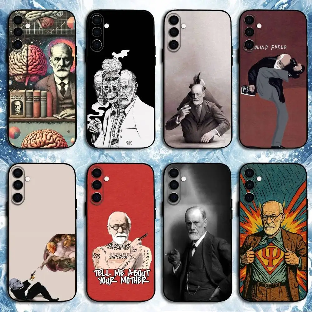 

Psychoanalysis Sigmund Freud Phone Case For Samsung Galaxy A73,A72,A71,A70,A53,A52,A51,Others Soft Black Shell