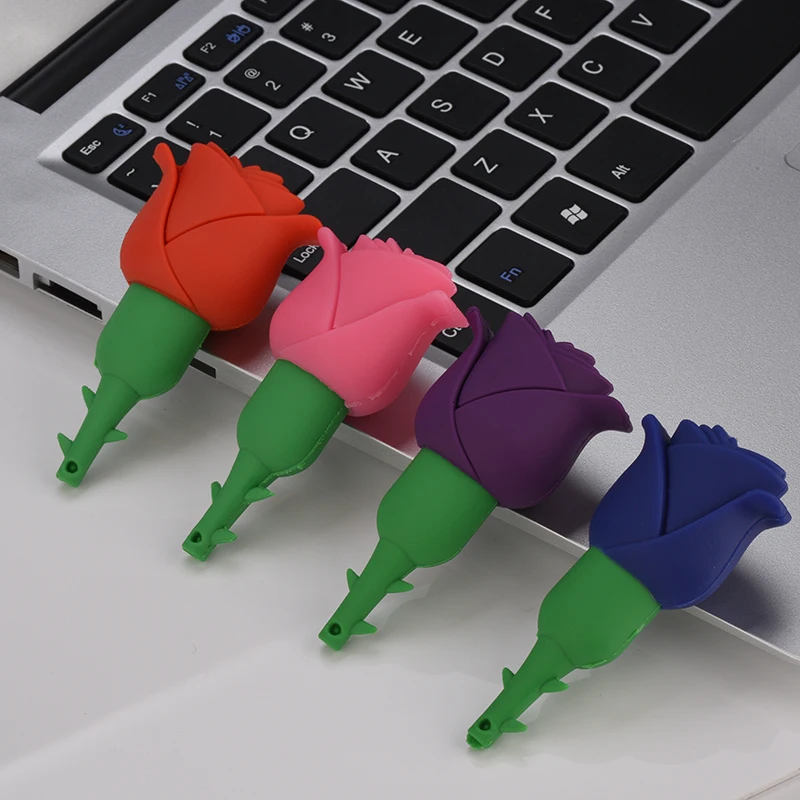 CARTOON 64GB USB Flash Drive rose USB Flash Drive 32G 16GB 8GB 4GB  Pen Drive 128gb Memory Stick CUTE 256GB 512GB 1TB