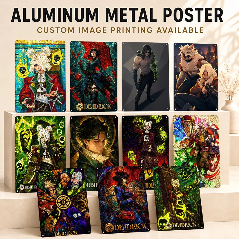 Deadlock Aluminum Posters Customized Metal Tin Sign Immersive Gaming Tribute Wall Art Ideal For Media Lounge Or Birthday Gift