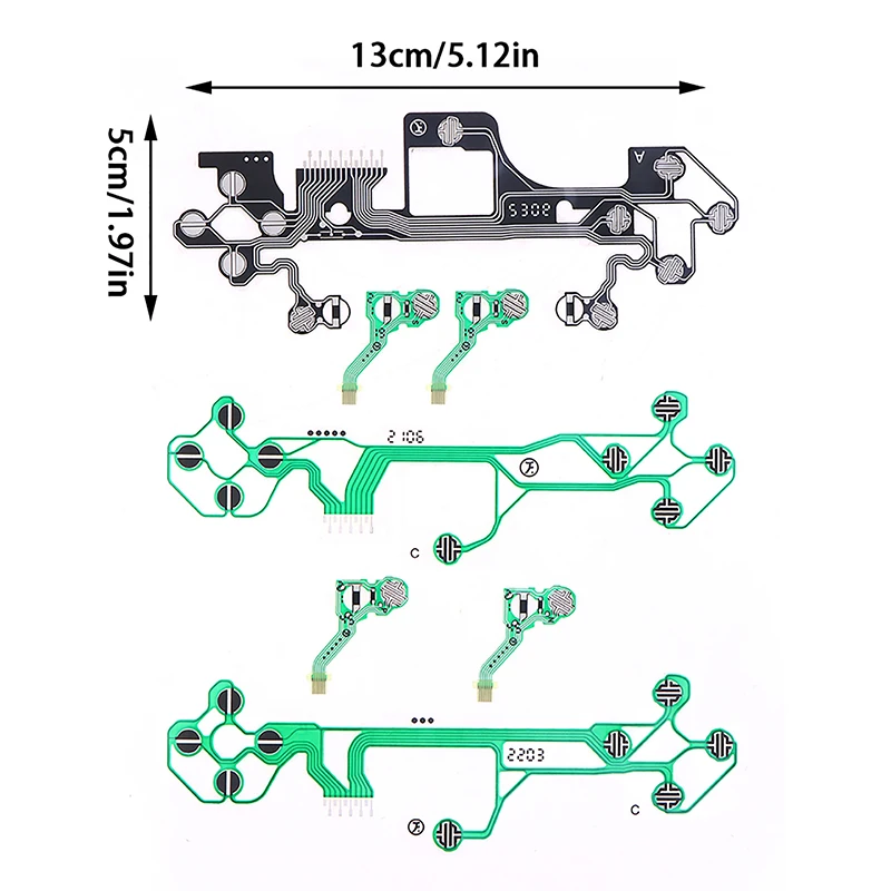 1 Satz für ps5 v1 v2 v3 Controller leitfähige Folie Flex kabel Flach band kabel Ersatz für ps5 Controller Film Tastatur Flex kabel