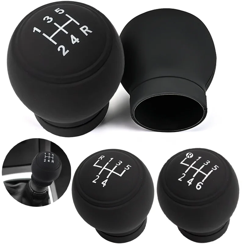 

New Universal Car Gear Shift Knob Silicone Cover Gear Rod Protect WaterProof Dustproof Nonslip Shifter Covers Auto Accessories