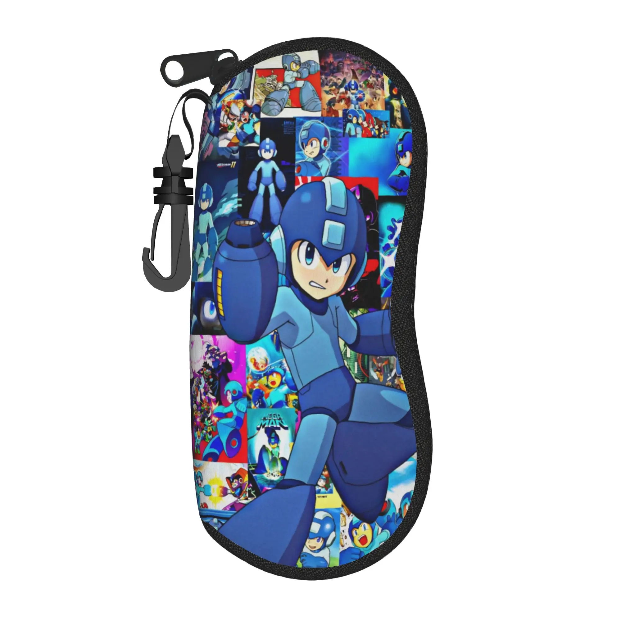 Mega man Merch Glasses Case for Girls Travel Accessories  Reading Storage Box Gift Eye Contacts Case