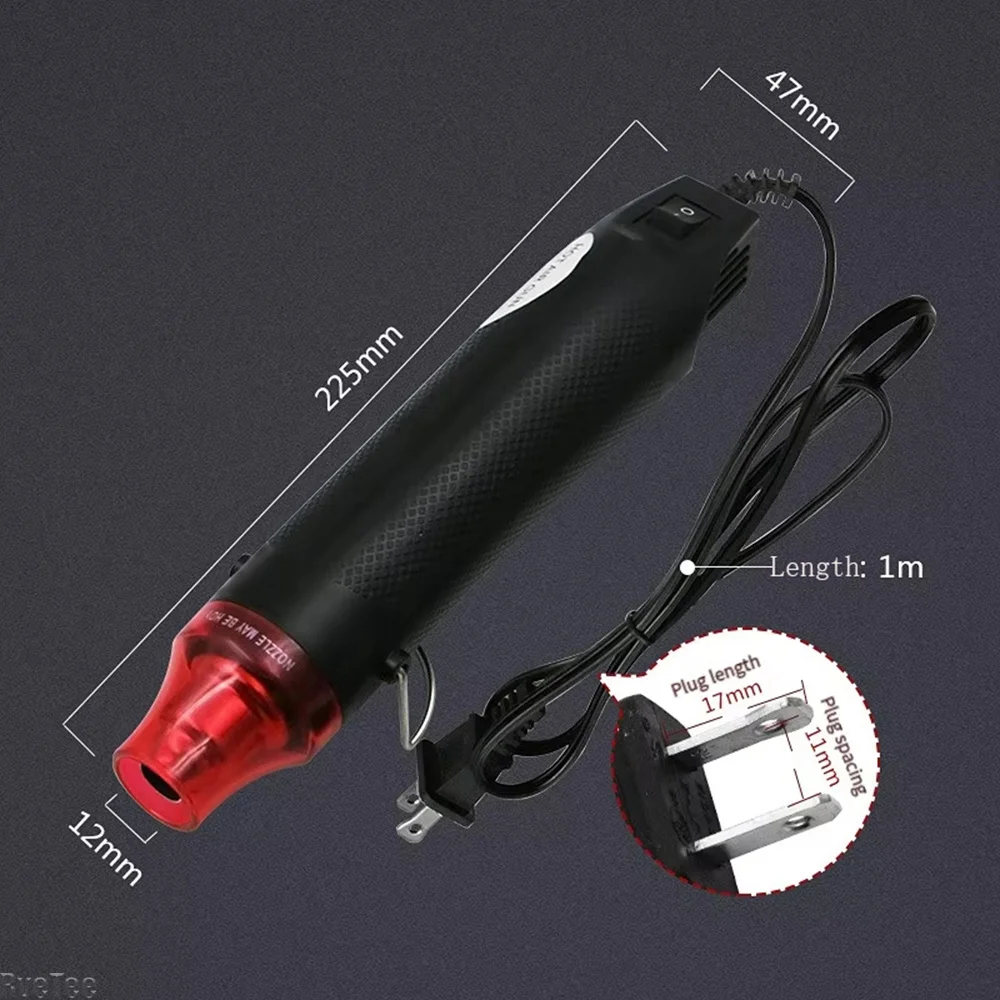 300W Hot Air Gun PVC Multi Function Handheld Electrical Heat Tool Portable Mini Heater for DIY Craft Embossing Shrink Wrapping