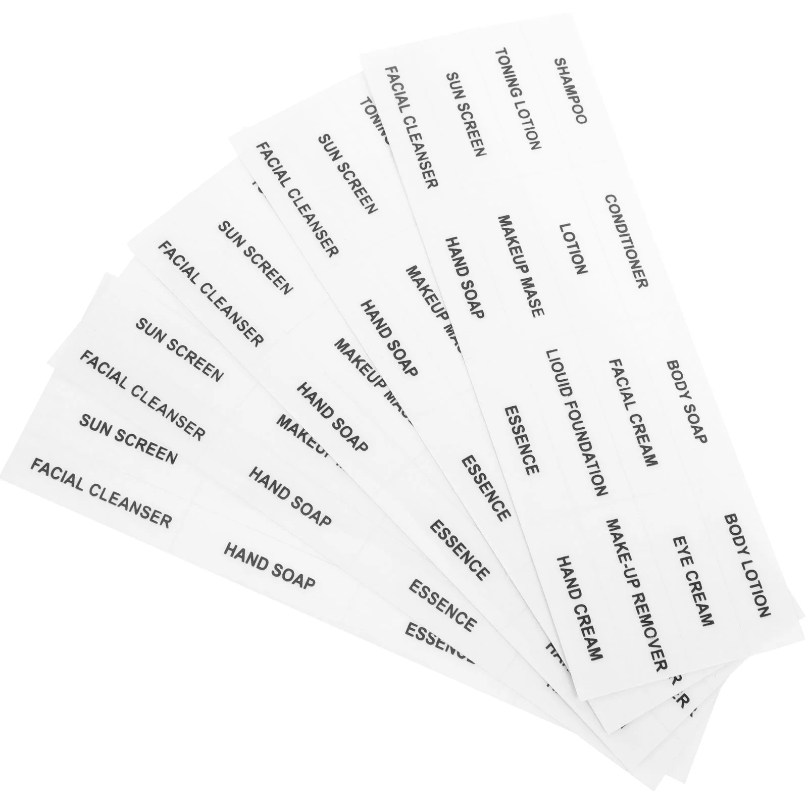 10 Pcs Travel Stickers Fir Waterproof Label Labels for Cosmetics Bottle Shampoo Sub-bottle