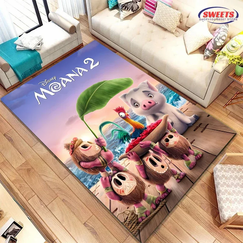 Miniso Disney Moana Cartoon Carpet New Release! Living Room Bedroom Sofa Office Kids Room Mat Exquisite and Durable Washable Rug