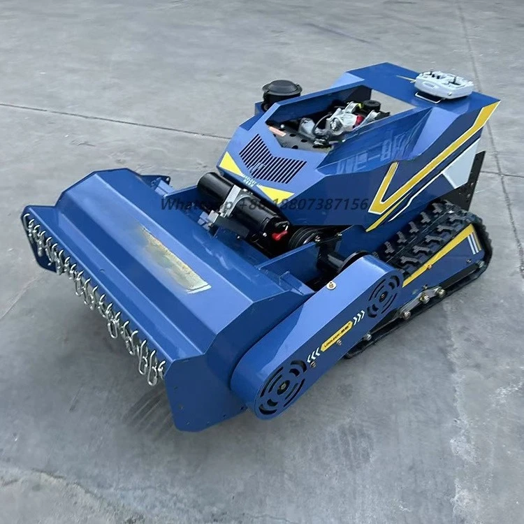 Made in China Flail Lawn Mower 4-Stroke 24V Remote Control Crawler Cordless Low Price Robot Lawn Mower