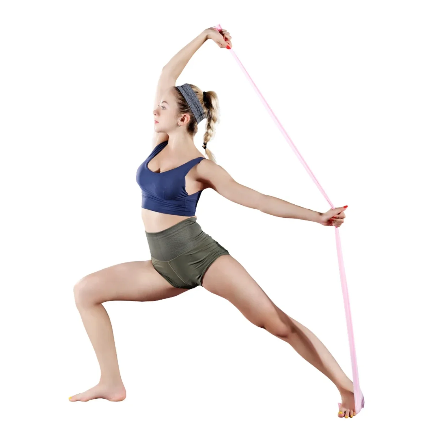 Yoga Pilates Resistance Band Long Training Stretch Bands  Physical Therapy Lower Body  Strength Elastic Exercise Bands