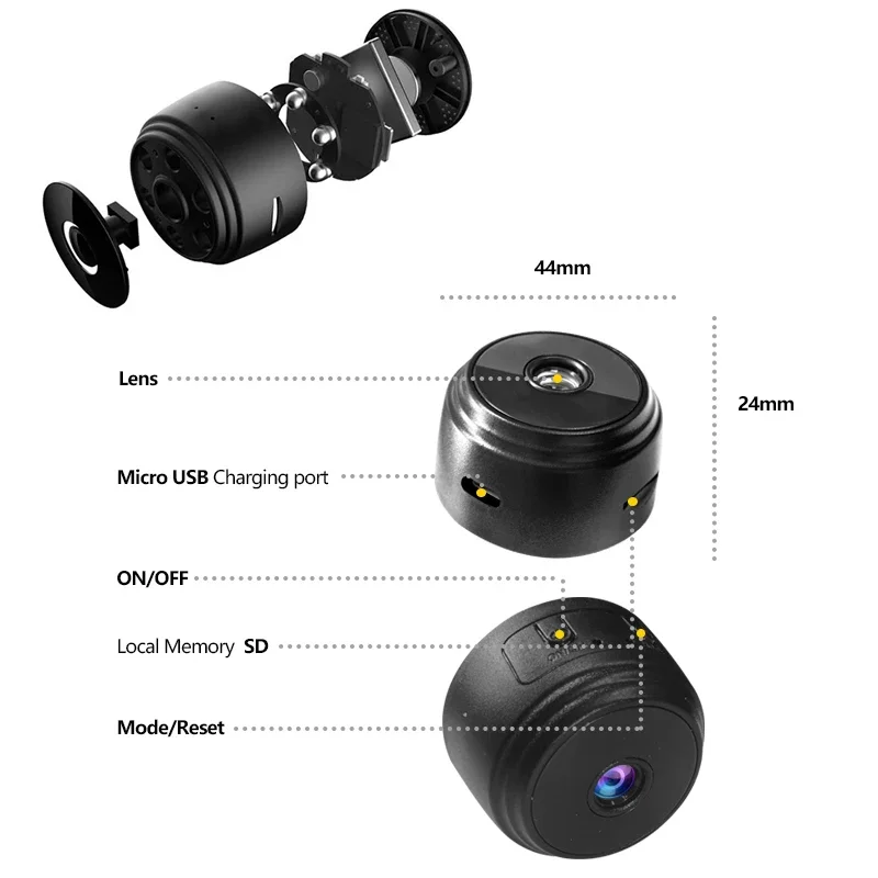 A9 2MP Mini Kamera WiFi Drahtlose Überwachung Sicherheit Schutz Remote Monitor Camcorder Video Überwachung Smart Home