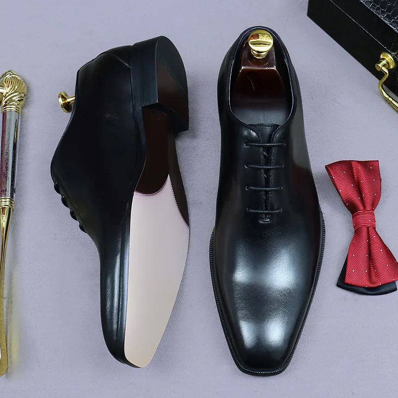 

Men's Slip On Loafers Genuine Leather Formal Dress Shoes for Men Business Casual Luxury Design Footwear for Office Wedding Party