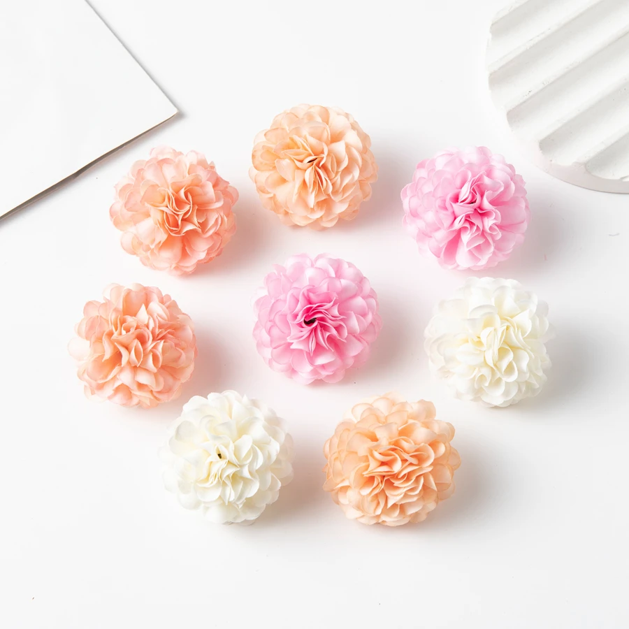 10/20 Stück Seiden-Karminblumen Hortensien für Hochzeit, Party, DIY, Geschenkbox, Scrapbook, Weihnachtskranz, Heimdekoration, künstliche Blumen – Detail 3