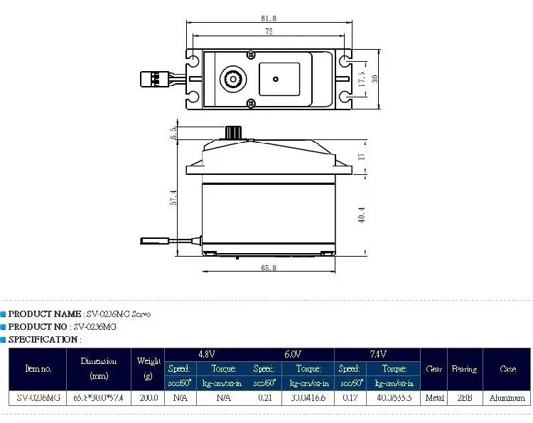 Savox 0236mg engrenagem de liga de titânio de alta tensão servo digital de alto torque para 1/5 rofun hpi baja losi 5ive-t rofun lt